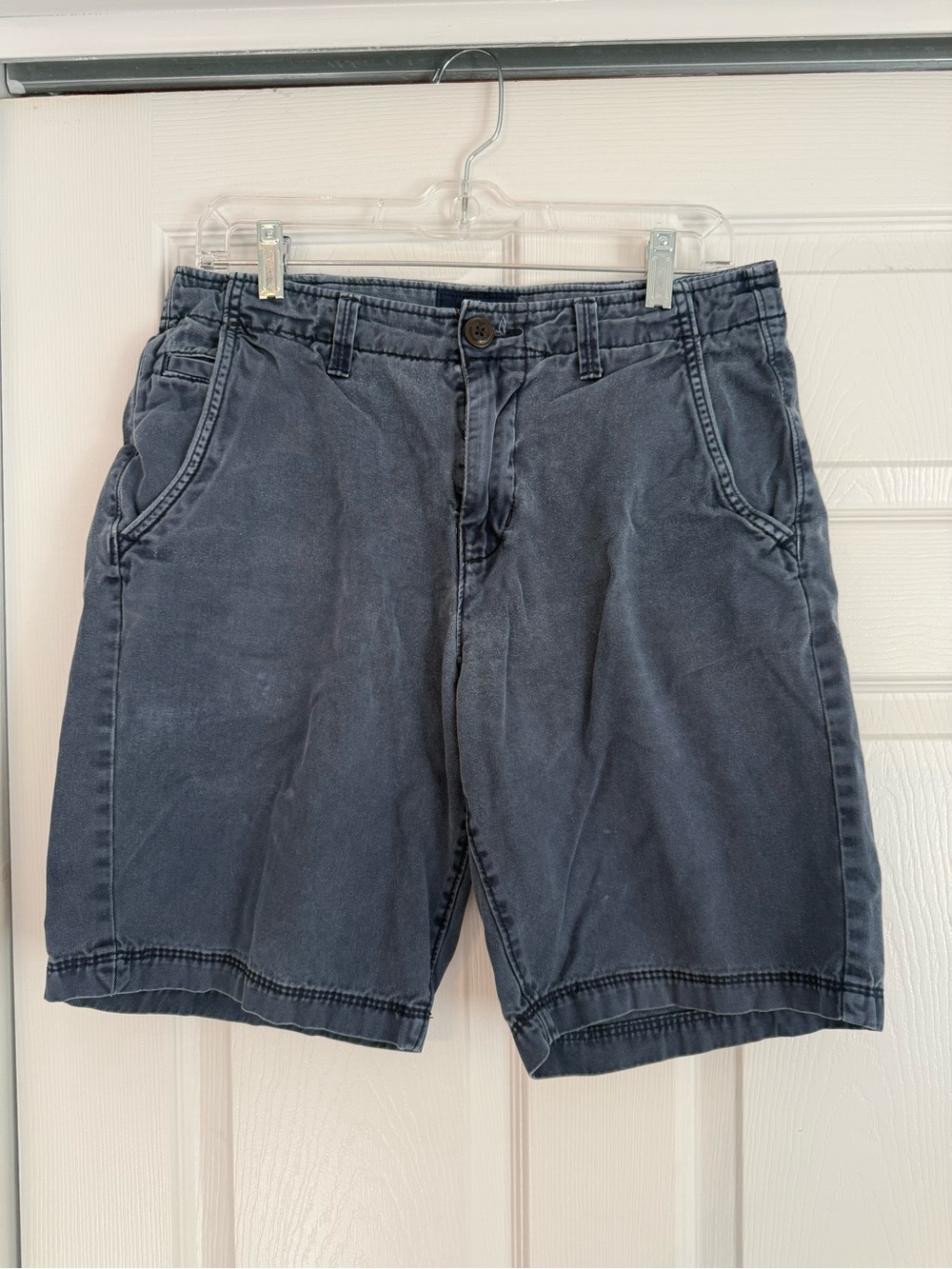 American Eagle Outfitters Slate Blue Flat-Front Men's Shorts